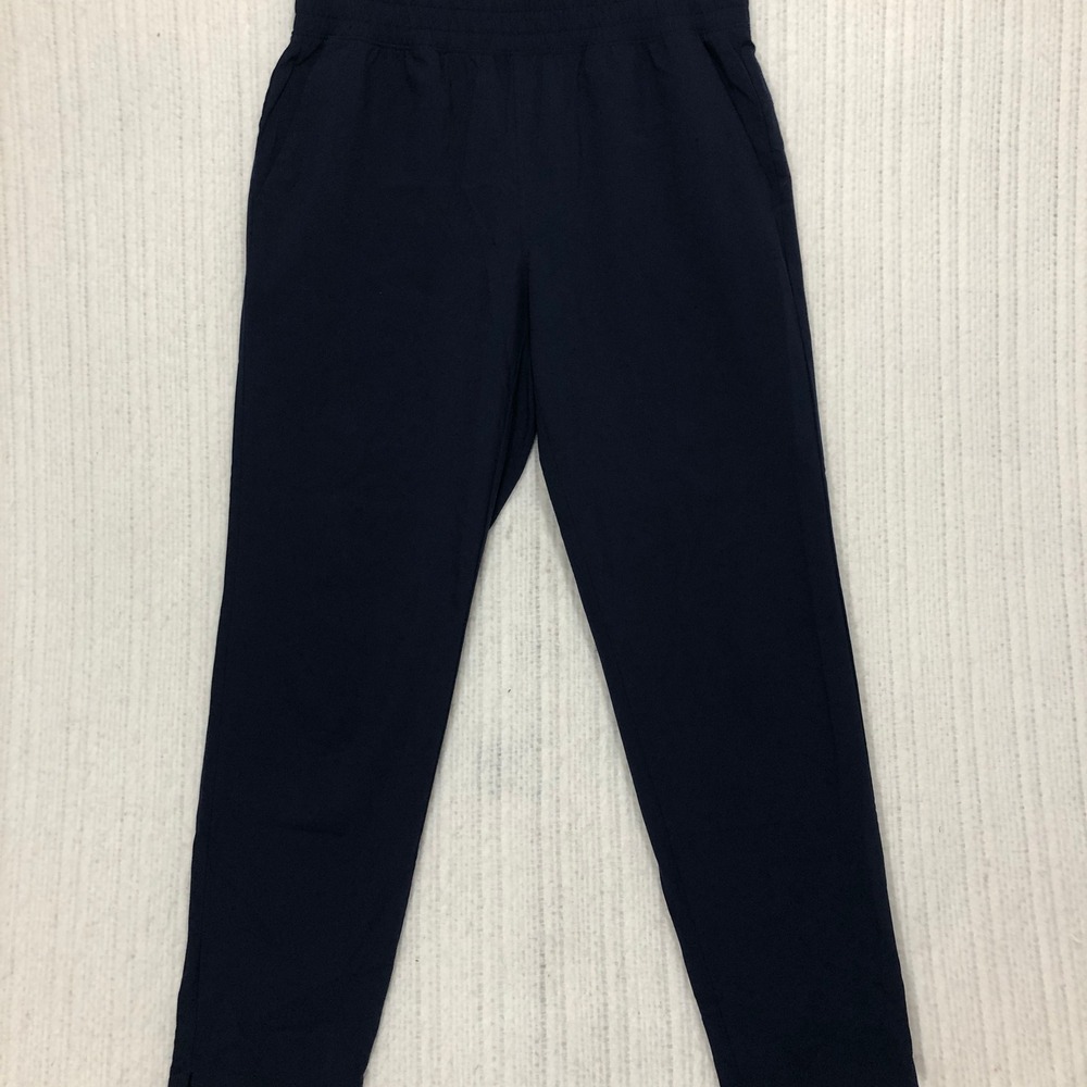 GapFit Runaround Pant Womens Small Navy Blue Elastic Waist Tapered Joggers